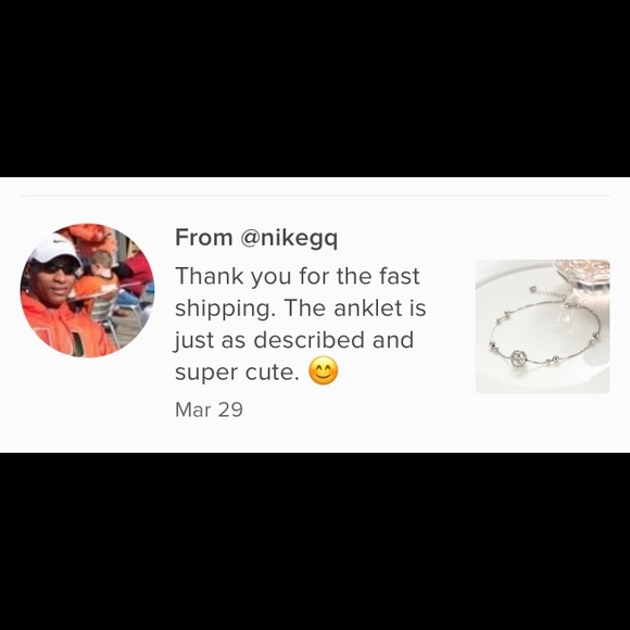 New! Sterling Silver Heart Anklet - Picture 8 of 8